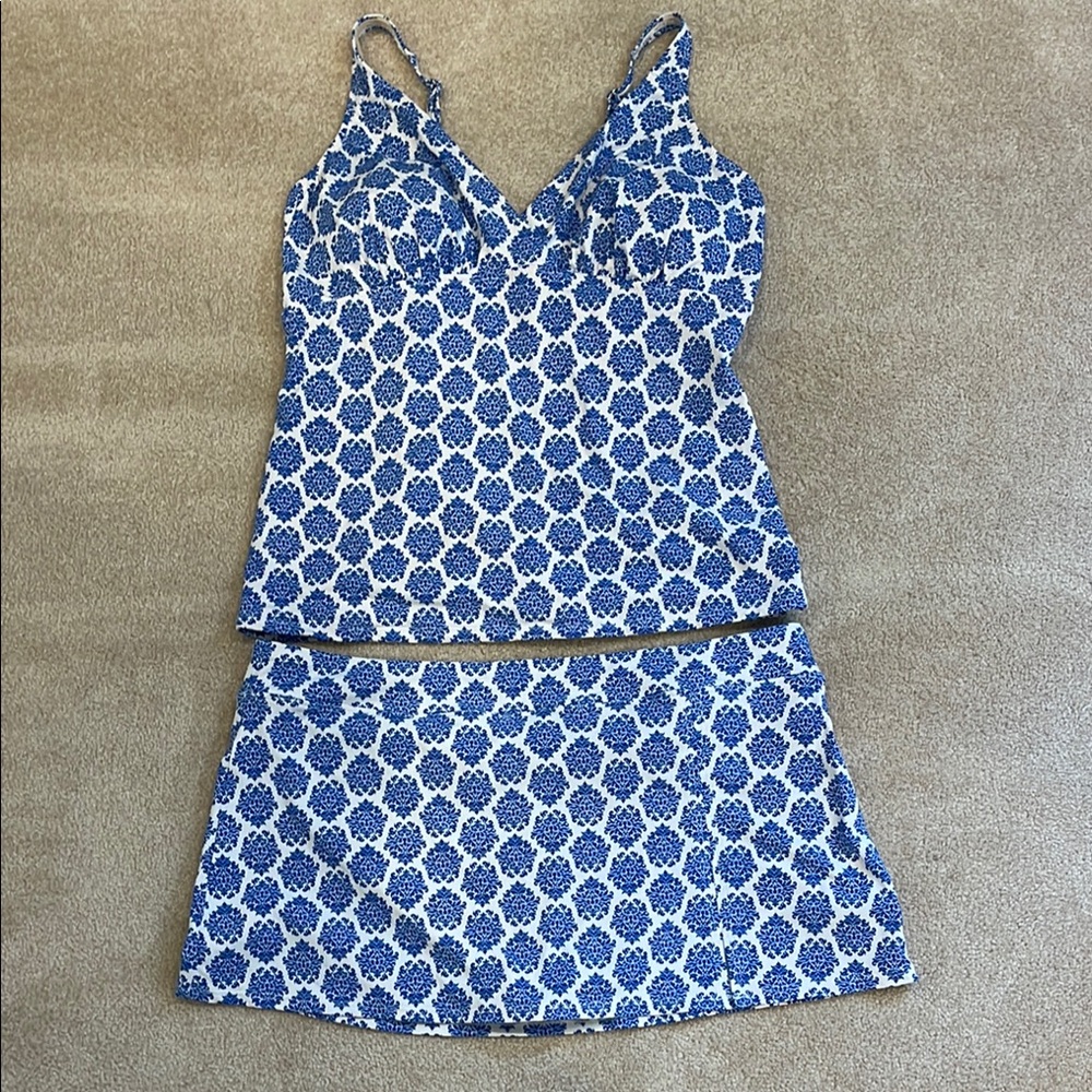 Garnet Hill, paisley tankini, top 14 and bottom 16